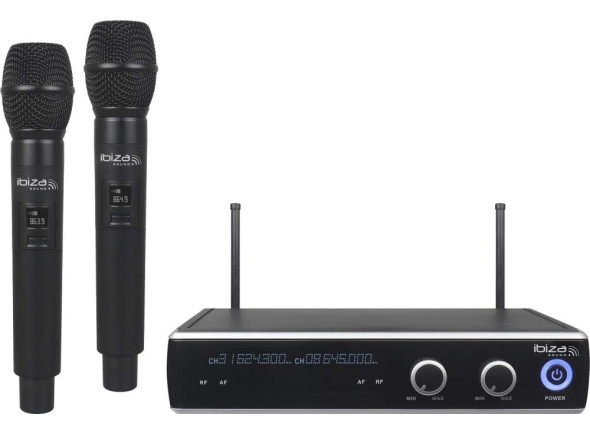 Ibiza Central Microfone S/ Fios 2 Canais UHF 863.9/864.9mhz DR20UHF-HH Ibiza Central Microfone S/ Fios 2 Canais UHF 863.9/864.9mhz DR20UHF-HH